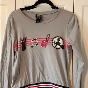 Kiki Delivery Service cropped long sleeve top